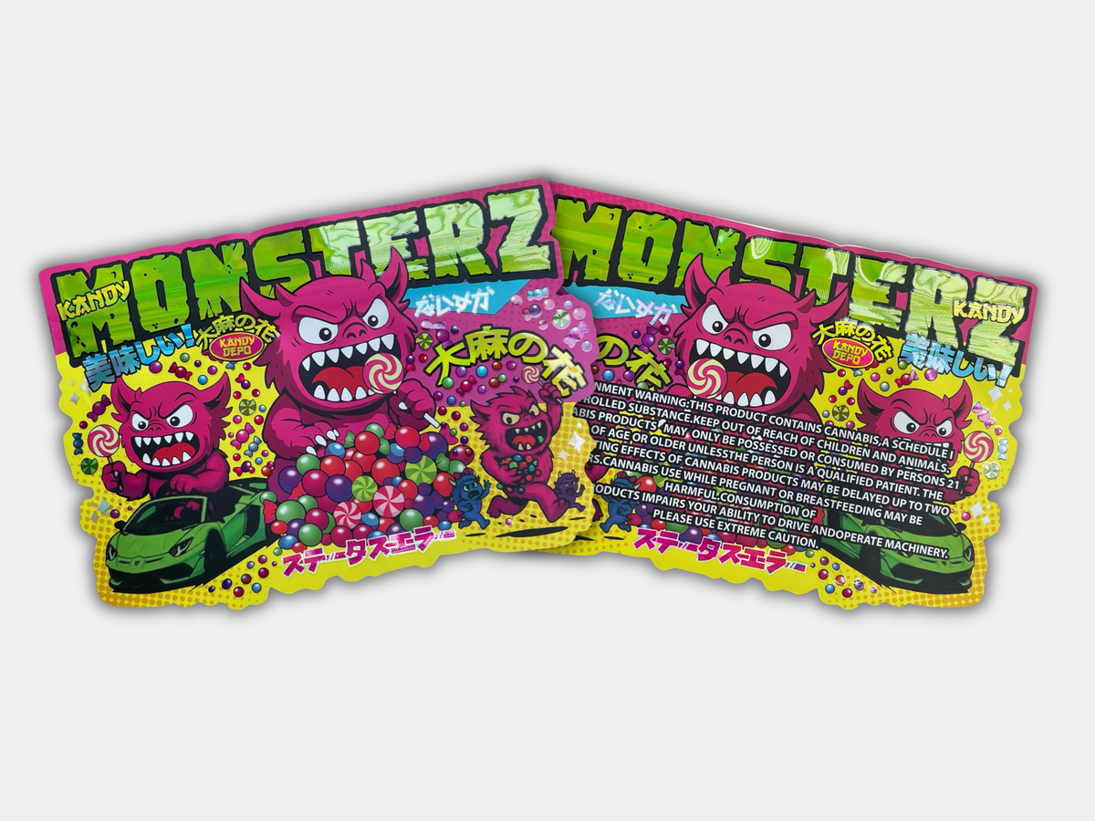 ブルカジ商店BULLCAZI STORE様 FREAK'S STORE コ－ト Kandy Monsterz 3.5G Mylar Bag | Bold Collectible Storage – Gorilla