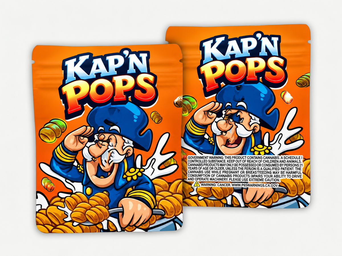 Kap'n Pops Mylar Bag (3.5g) – Gorilla Boyz Inc