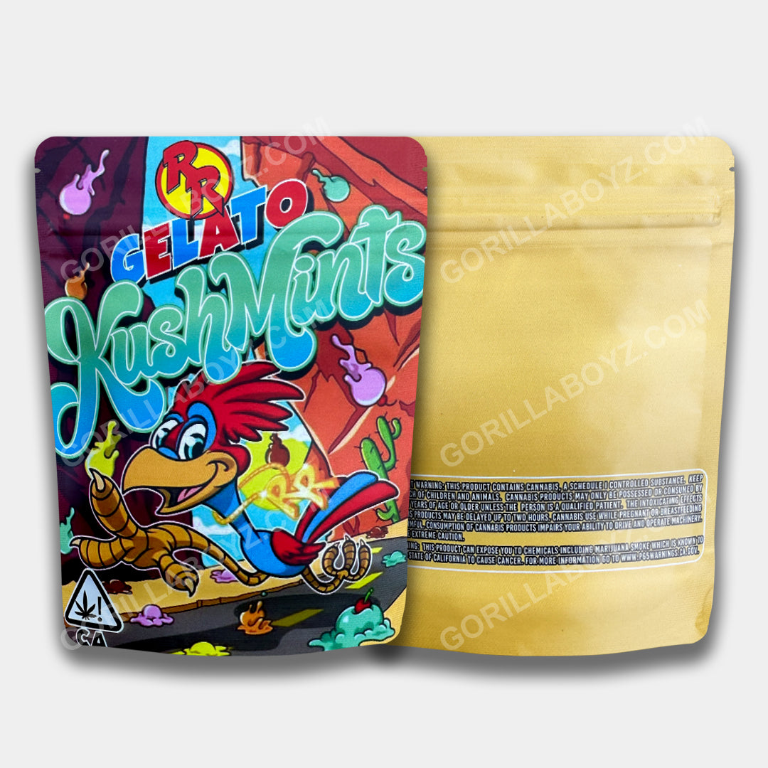 Kush Mints Gelato Mylar Bag 3.5 Grams | Smell-Proof – Gorilla Boyz Inc