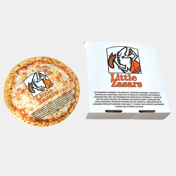 Little Zasars Pizza Box with Mylar Bags 3.5g Box Packaging