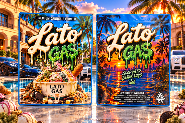 Lato Gas Custom Print 1 Pound Double Sided Mylar Bag