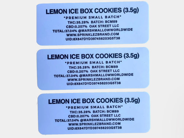 Lemon Ice Box Cookies Sprinklez Mylar Bag 3.5 Grams (Label & Authenticity Stickers Included)