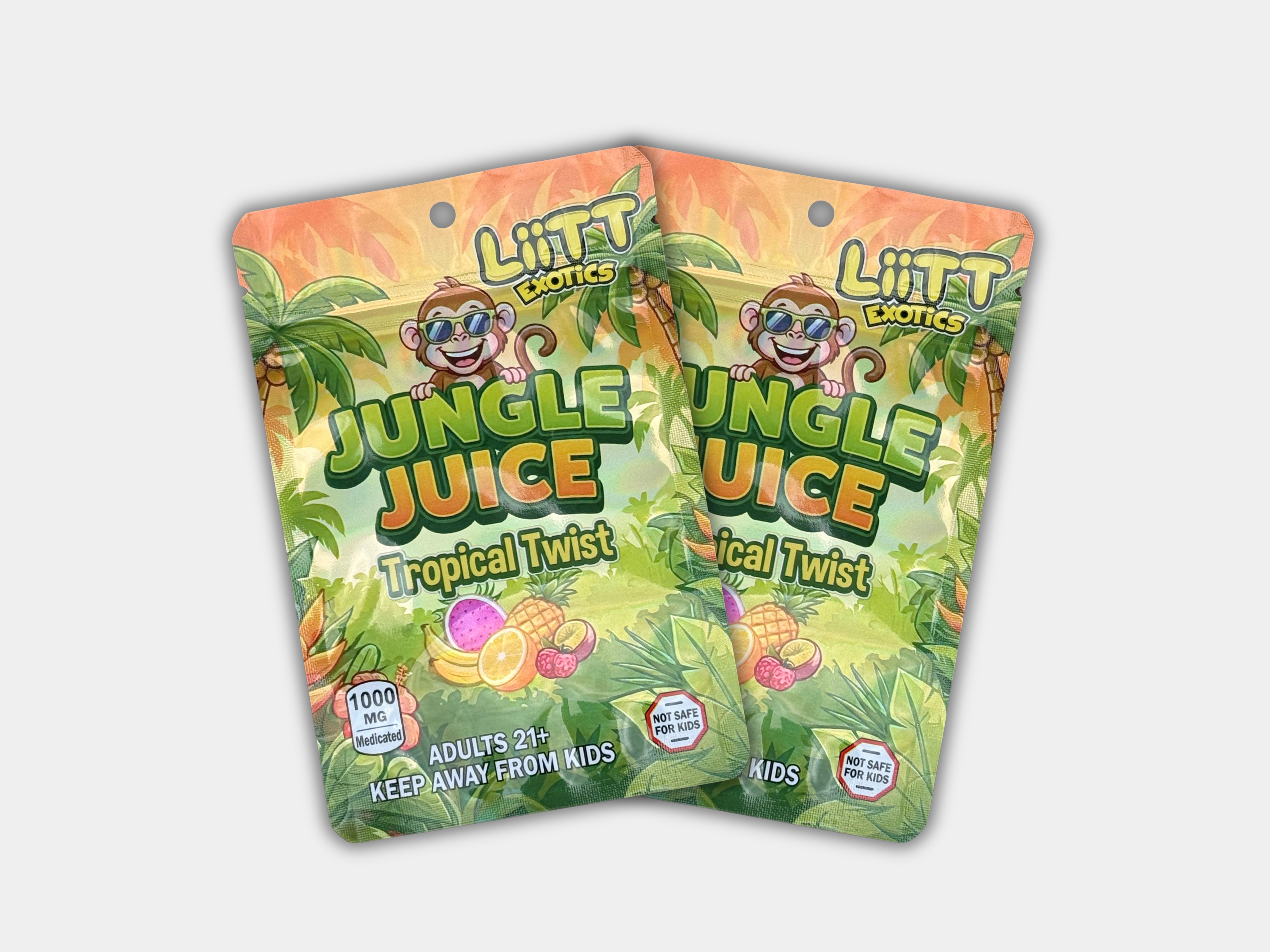 Liit Exotics Jungle Juice Tropical Twist EMPTY Mylar Bag 1000 MG ...
