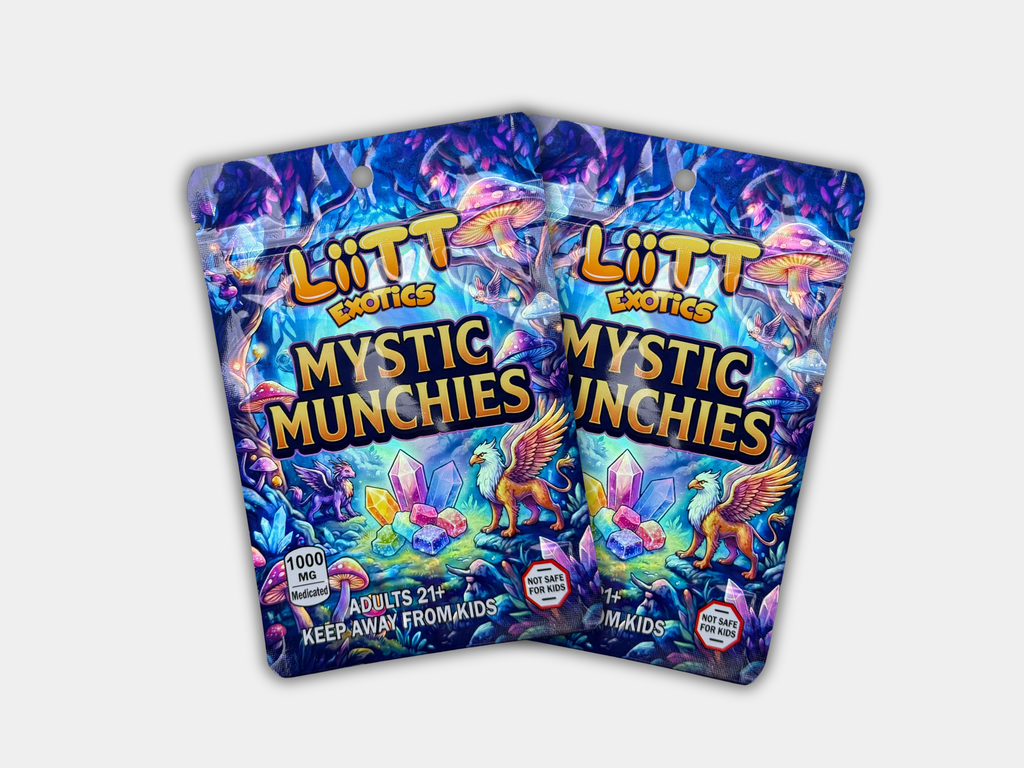 Liit Exotics Mystic Munchies EMPTY Mylar Bag 1000 MG | Edible