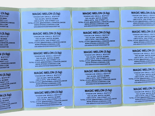 Magic Melon Gumdropz Mylar Bag 3.5 Grams (Label & Authenticity Stickers Included)