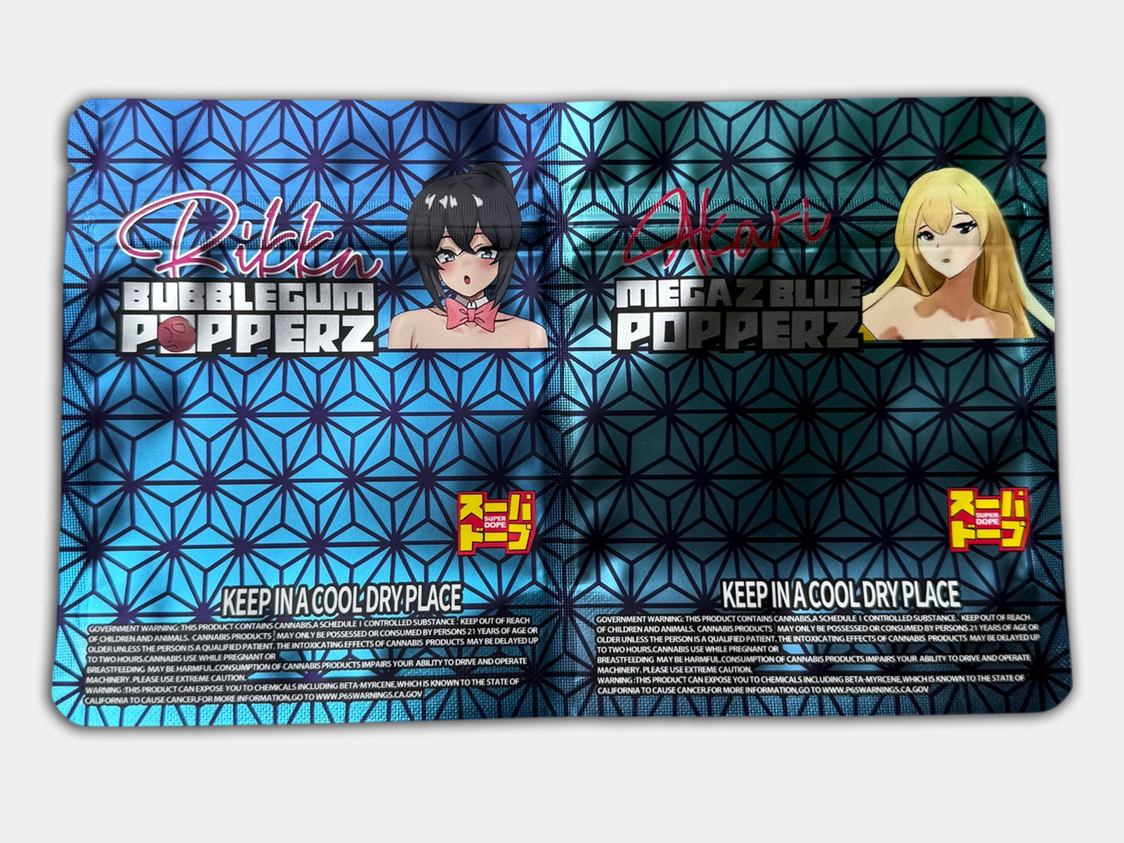 Mega Z Popperz / Bubblegum Popperz Mylar Duel Bag (Horizontal Duel