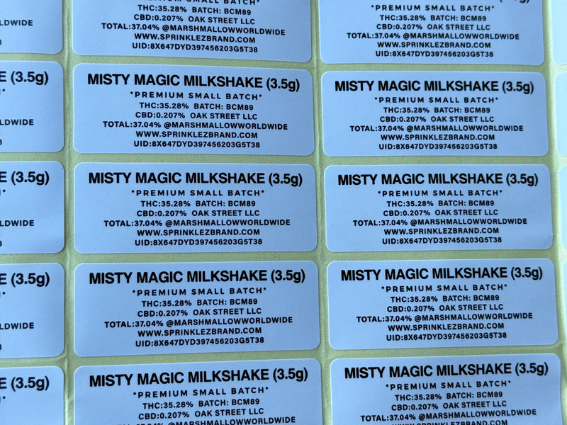 Misty Magic Milkshake Sprinkelz 3.5G Mylar Bag (Label & Authenticity Stickers Included)