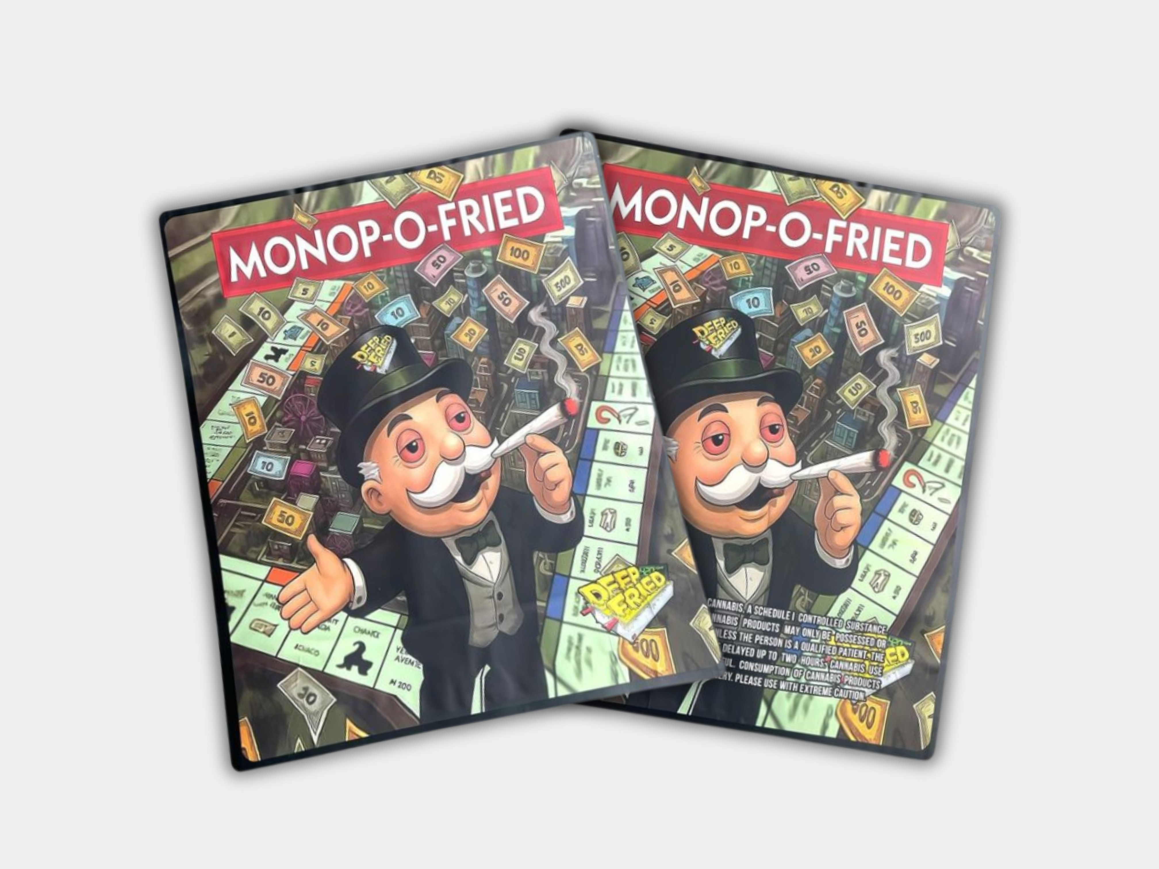 Monop-O-Fried Deep Fried Sticker Bag (16oz) 1lb Mylar | Smell Proof ...