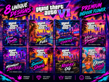 GTA 6 Custom Assorted designs Double sided 3.5G Sticker Mylar Bag