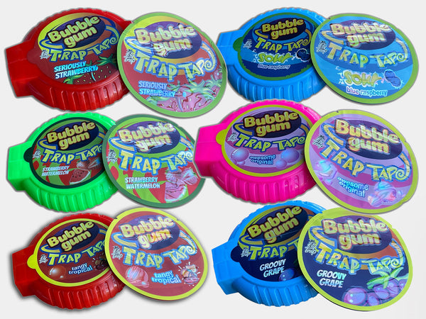 New 3.5g Trap Tape Bubble Gum Container with bag and Separate Sticker Seal