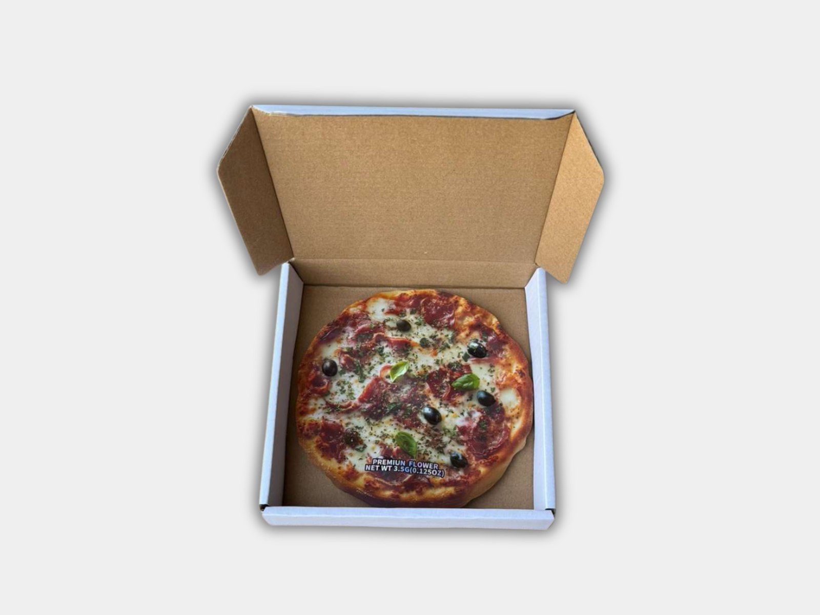 Pizza Zaza John's Pizza Box with Mylar Bag – 3.5G Box Packaging
