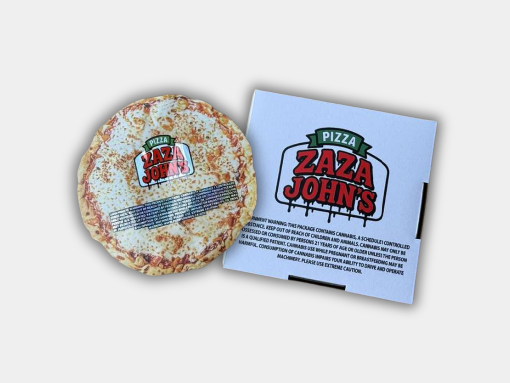 Pizza Zaza John's Pizza Box with Mylar Bag – 3.5G Box Packaging