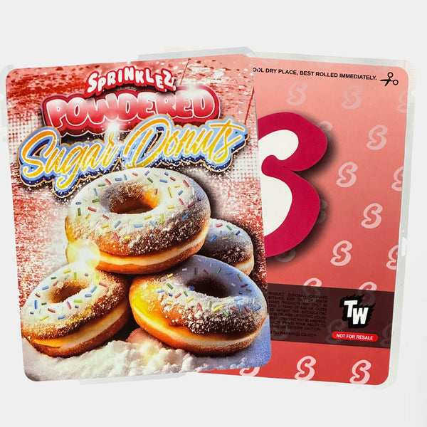 Powdered Sugar Donuts Sprinklez Mylar Bag 3.5 Grams (Label & Authenticity Stickers Included) 