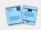 A Priority Mail Mylar bag with a box, designed for 3.5 grams. This smell-proof packaging ensures potency while offering a secure & unique storage solution.