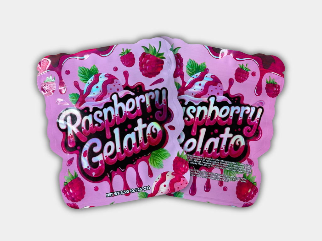 Raspberry Gelato 3.5G Mylar Bag | Smell Proof Packaging – Gorilla