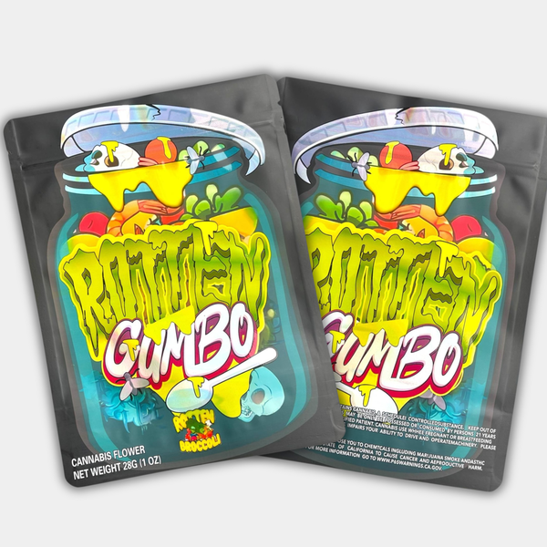 Rotten Gumbo 1oz Mylar Bag | Smell-Proof Packaging – Gorilla Boyz Inc