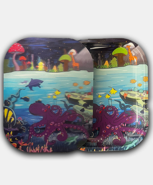 Rolling Tray Under The Sea Design 3D Holographic
