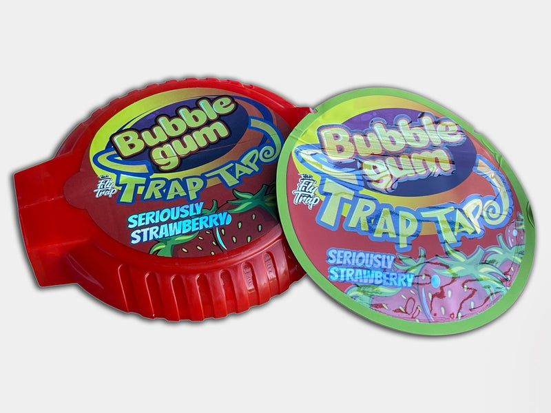 New 3.5g Trap Tape Bubble Gum Container with bag and Separate Sticker Seal