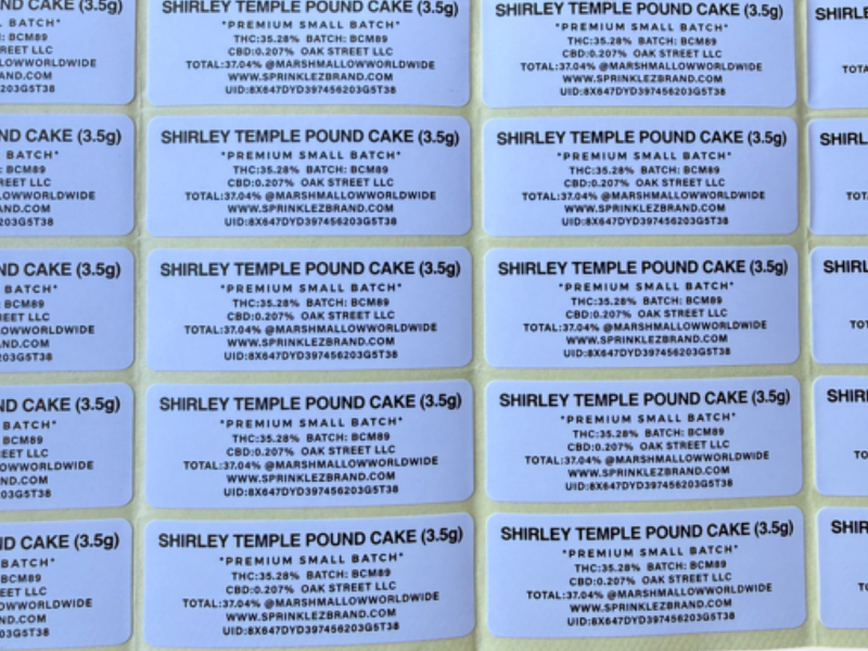 Shirley Temple Pound Cake 3.5G Sprinkelz Mylar Bag (Label & Authenticity Stickers Included)