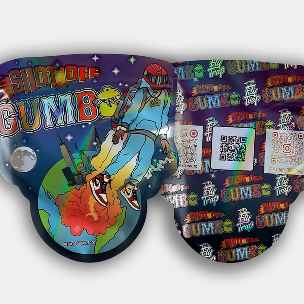 Shot Off Gumbo Fily Trap Mylar Bag 3.5 Grams | Smell-Proof