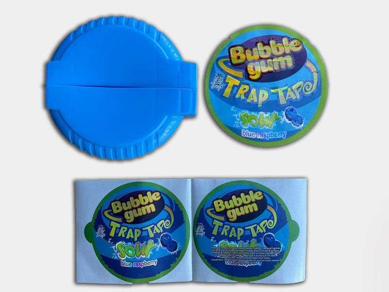 New 3.5g Trap Tape Bubble Gum Container with bag and Separate Sticker Seal