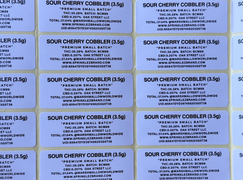 Sour Cherry Cobbler 3.5G Sprinkelz Mylar Bag (Label & Authenticity Stickers Included)