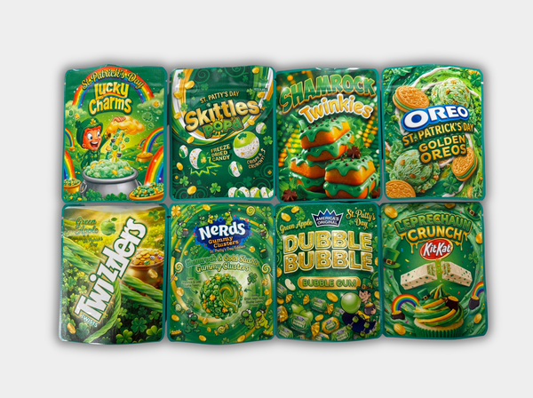 St. Patrick’s Day Candy Collection – 8 Design Mylar Set (3.5g)