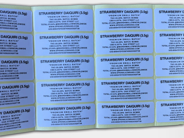 Strawberry Daiquiri Gumdropz Mylar Bag 3.5 Grams (Label & Authenticity Stickers Included)