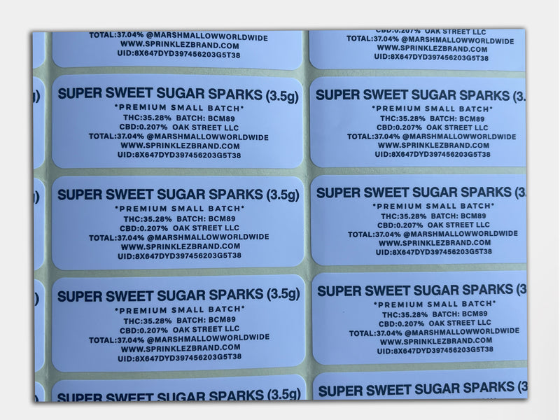 Super Sweet Sugar Sparks Sprinklez Mylar Bag 3.5 Grams (Label & Authenticity Stickers Included)