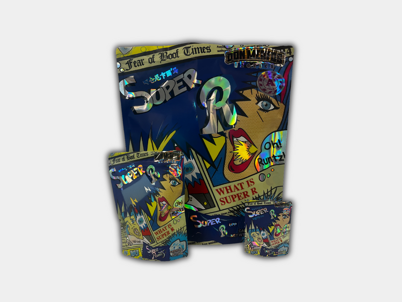 Super Candy Mylar Bag Set - 32 (3.5g), 16 (1oz), 1 (1lb) for $39.99