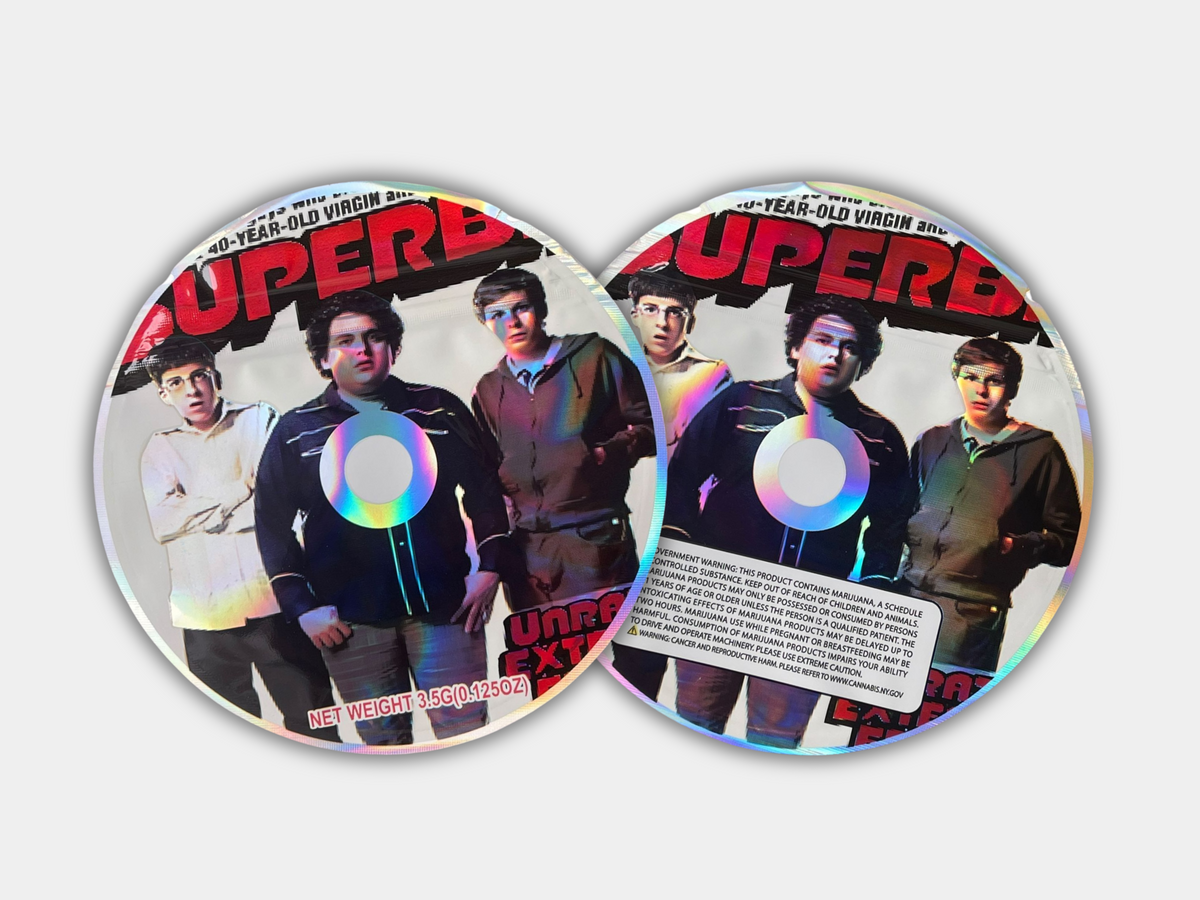 Superbad Unrated Extended Edition CD/DVD Cases Mylar Bags 3.5