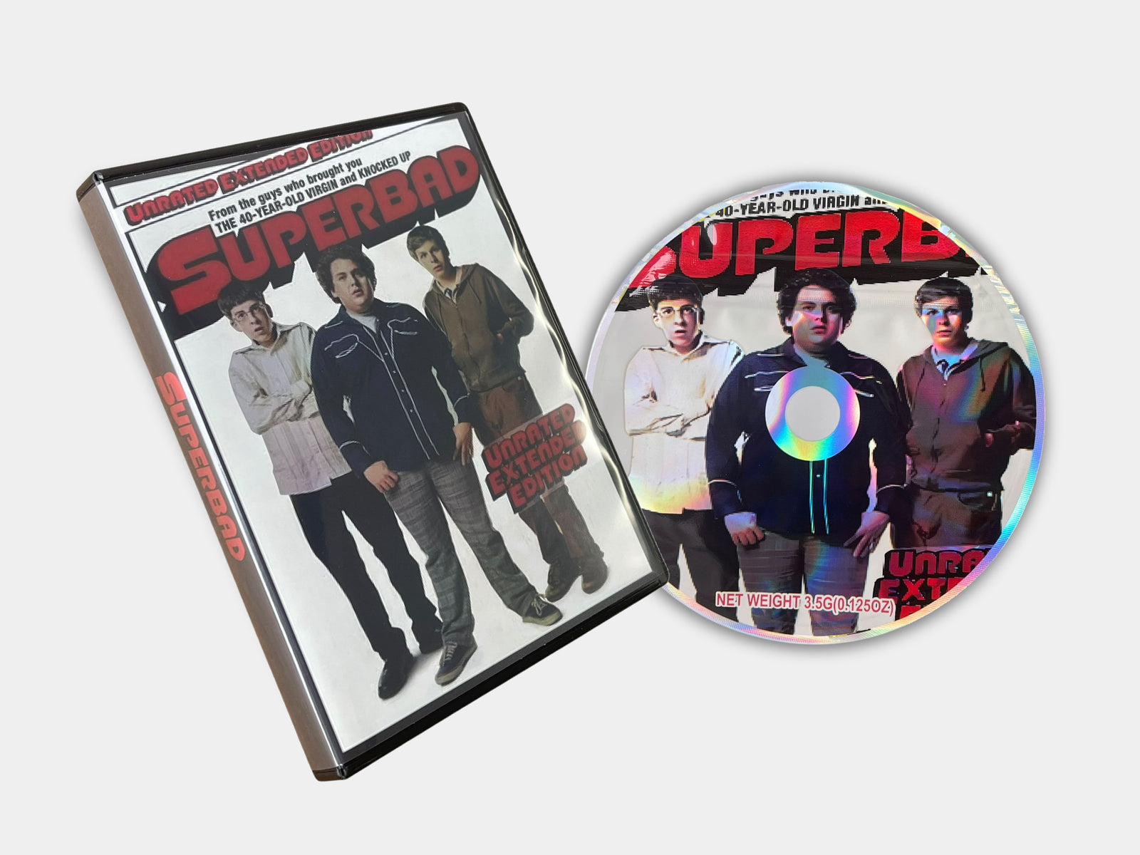 Superbad Unrated Extended Edition CD/DVD Cases Mylar Bags 3.5