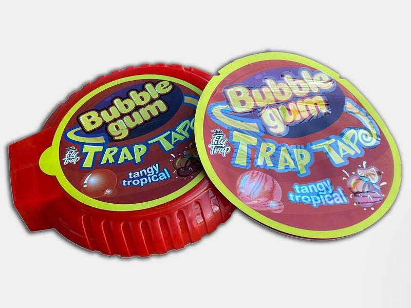 New 3.5g Trap Tape Bubble Gum Container with bag and Separate Sticker Seal