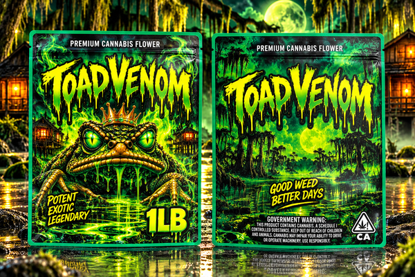 Toad Venom Custom Print 1 Pound Double Sided Mylar Bag
