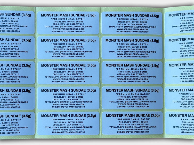 Monster Mash Sundae 3.5G Sprinkelz Mylar Bag (Label & Authenticity Stickers Included)