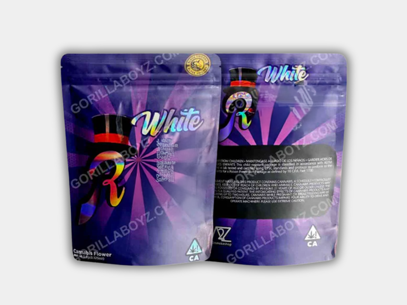 White Mylar Bag 3.5 Grams
