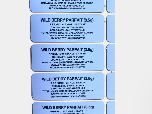 Wild Berry Parfait Sprinklez Mylar Bag 3.5 Grams (Label & Authenticity Stickers Included)