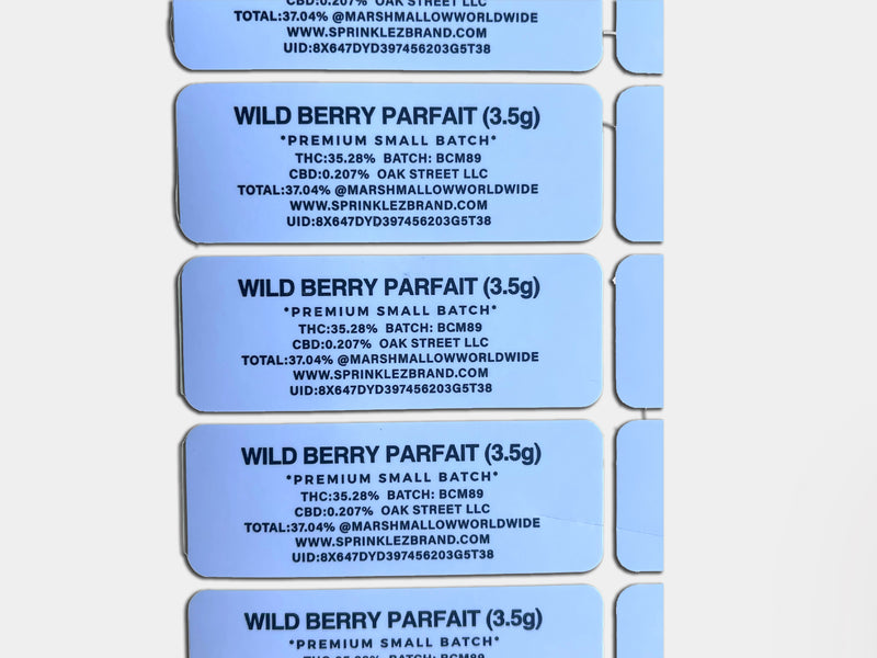 Wild Berry Parfait Sprinklez Mylar Bag 3.5 Grams (Label & Authenticity Stickers Included)