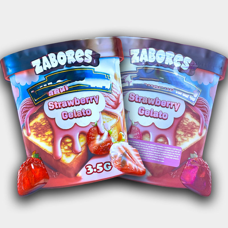 Zabores Ben & Jays Strawberry Gelato Mylar Bag 3.5G 