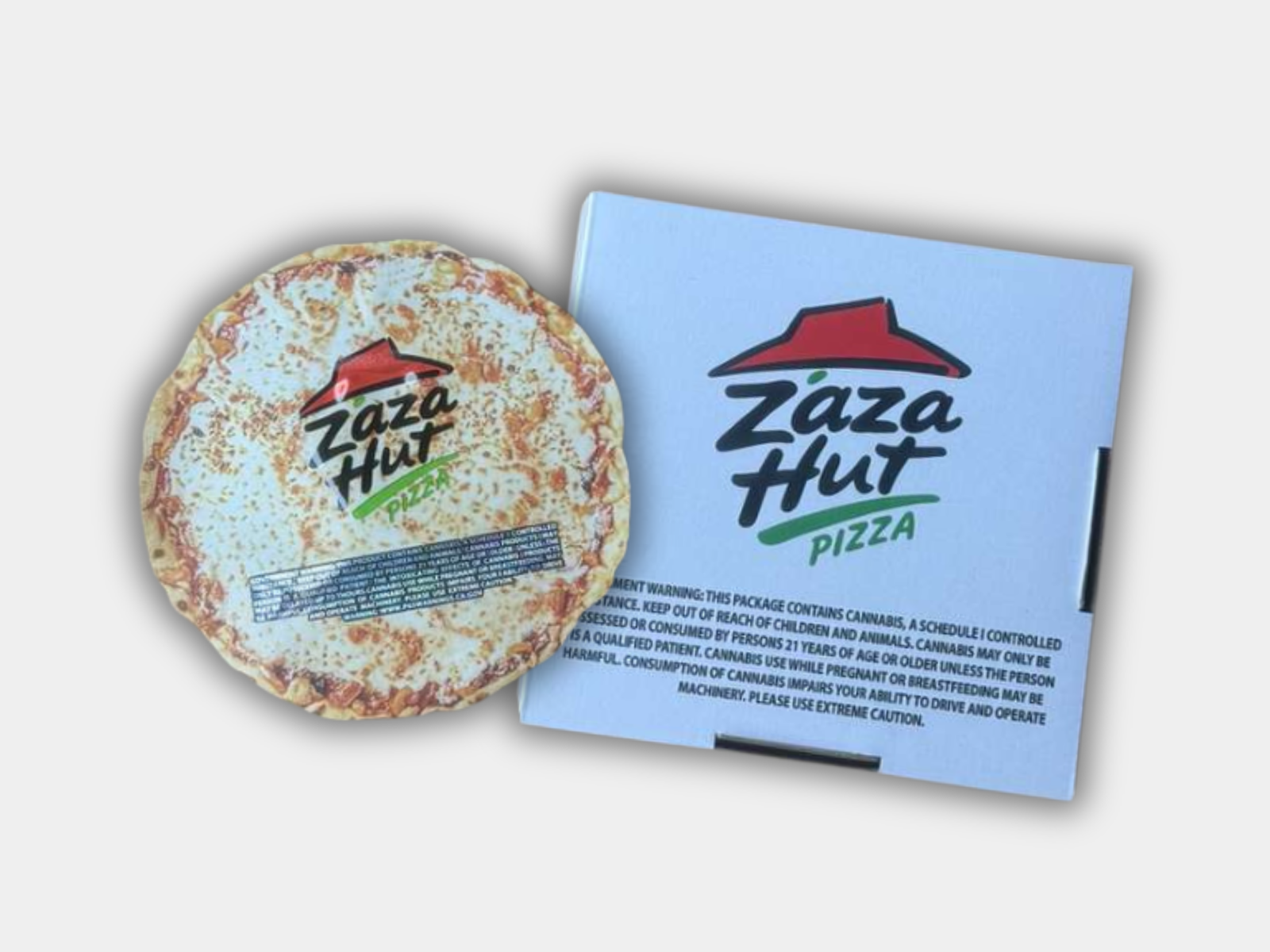 Zaza Hut Pizza Box with Mylar Bag – 3.5G Box Packaging | Gorilla
