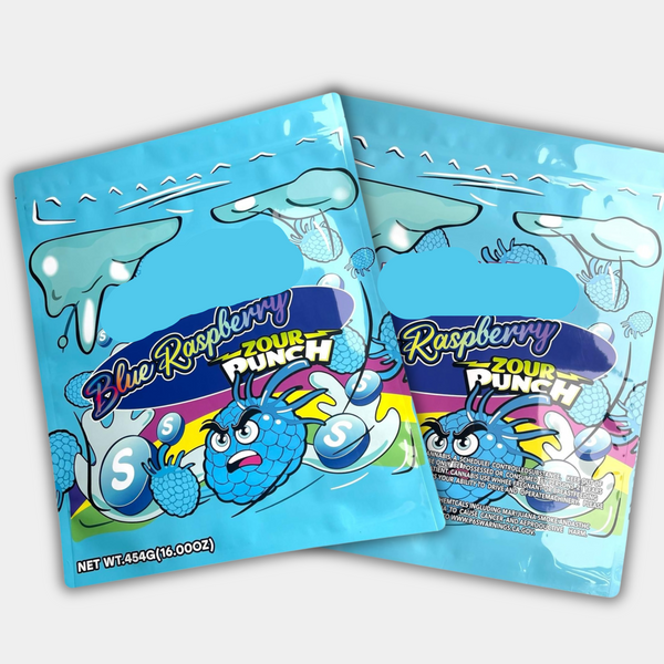 Zkittles Blue Raspberry Zour Punch (16oz) 1lb Mylar Bag | Bulk