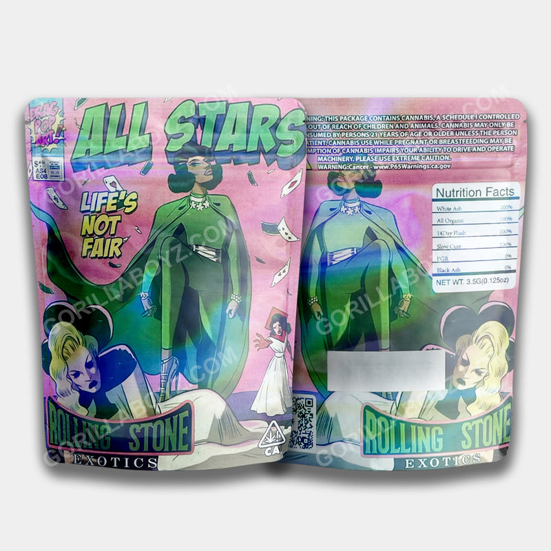 All Stars mylar bags 3.5 grams
