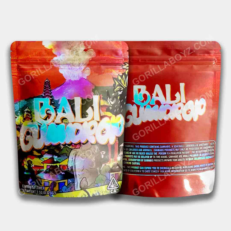 Bali Gumdrop Holographic mylar bags 3.5 grams