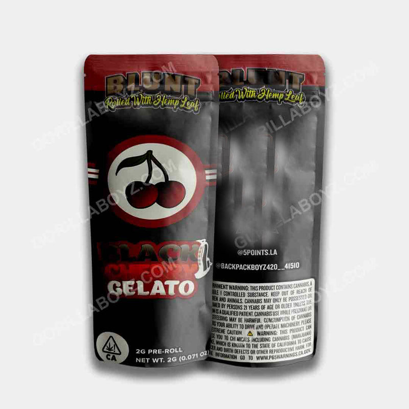 Black Cherry Gelato 2 Grams Pre Roll Packaging