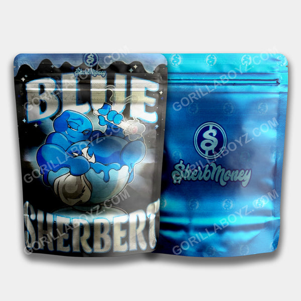 Blue Sherbert Holographic mylar bags 3.5 grams