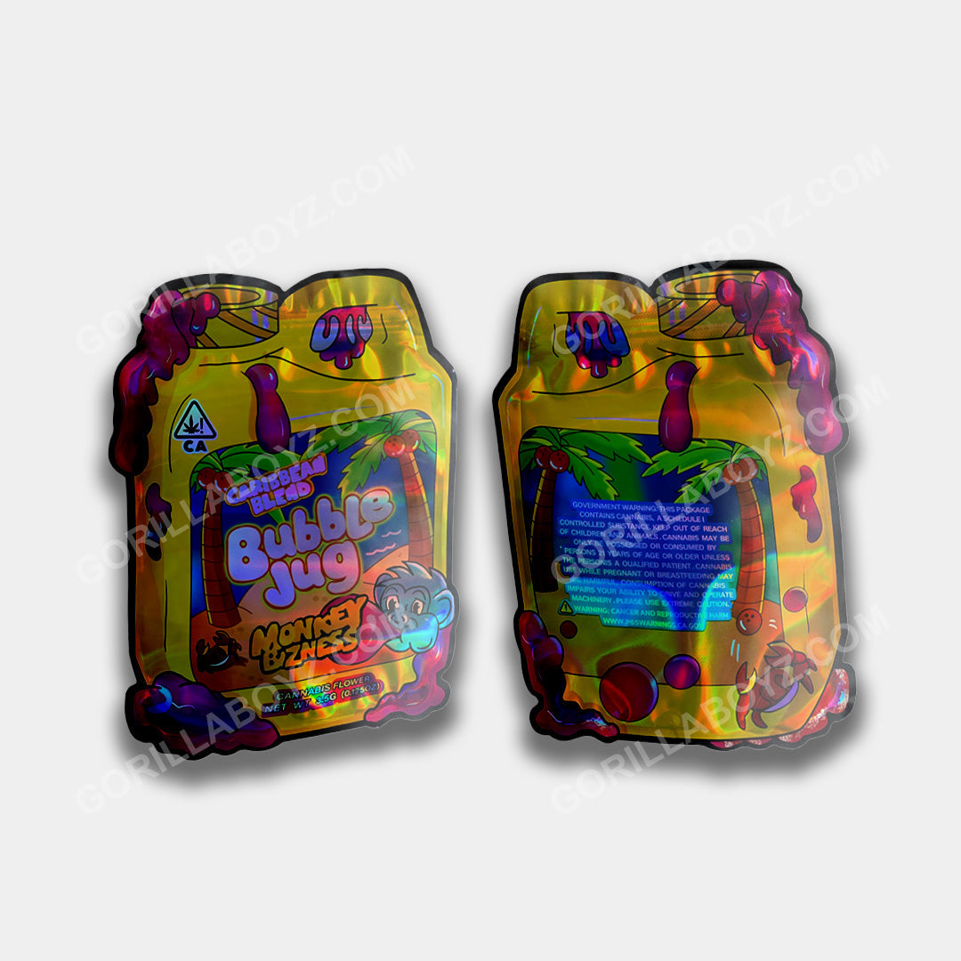 Bubble Jug 2023 Mylar Bags 3.5 Grams SmellProof Ziplocks Gorilla