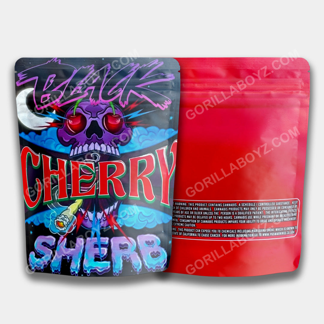 Black Cherry Sherb Mylar Bag 3.5 Grams | Smell Proof Bags – Gorilla
