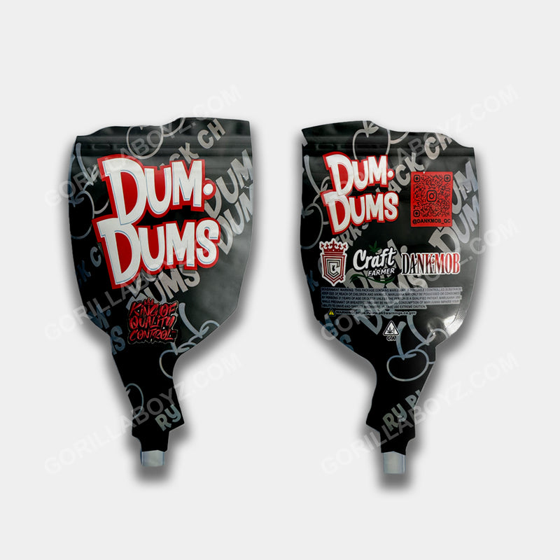 Dum Dums Black Cherry mylar bags 3.5 grams
