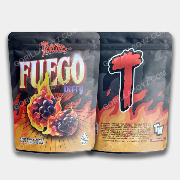 Fuego Berry (Soft Sticker Material)  Mylar Bag 3.5 Grams