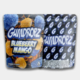 Gumdropz Blueberry Mango Mylar Bag (FROSTED/SANDY MATERIAL) 3.5 Grams with Stickers and Labels